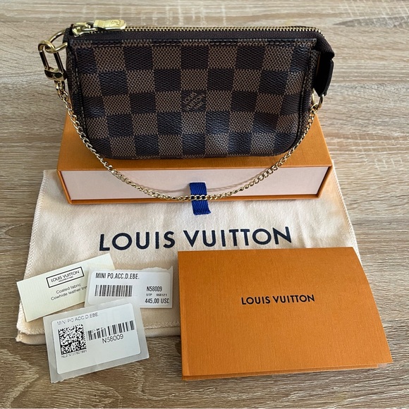 Louis Vuitton Handbags - LOUIS VUITTON Mini Pochette Accessoires - Damier Ebene - includes box & dust bag
